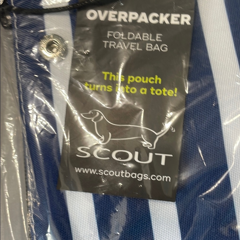 Scout Blue and White Overpacker Travel Bag
